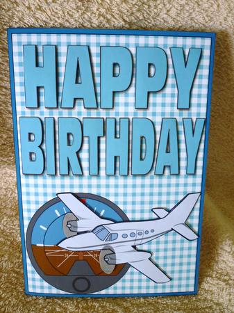 Happy Birthday with Plane 3 by Michelle Chivers