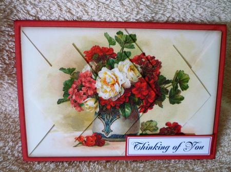 Vintage Floral Bouquet - Diamond Stacker Card by Michelle Chivers