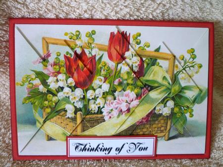 Spring Tulip Basket - Diamond Stacker Card by Michelle Chivers