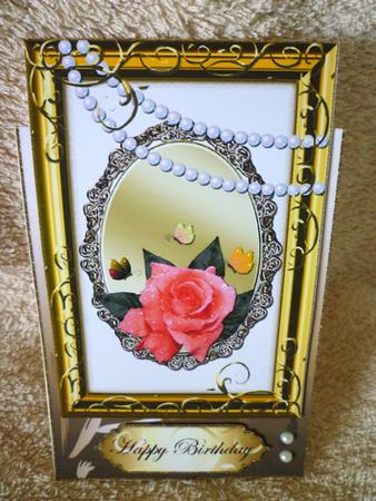 Rose in Double Frames Over the Edge Card 2 by Michelle Chivers