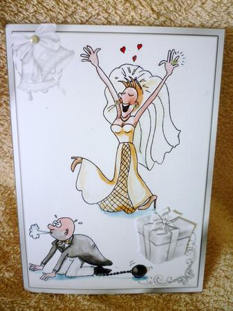 Amusing Wedding Card Front by Michelle Chivers