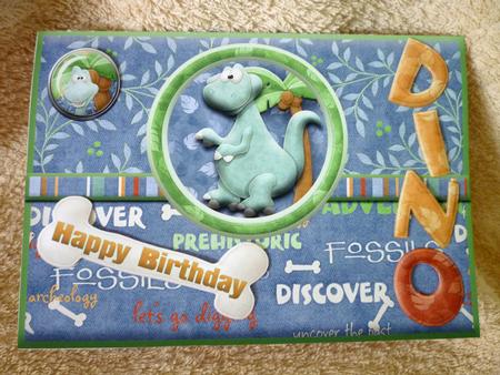 Prehistoric Dino Birthday Card by Michelle Chivers