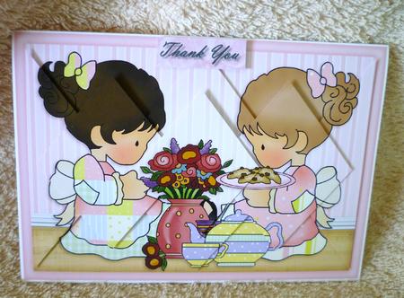 Precious Girls Tea Time - Diamond Stacker Card by Michelle Chivers
