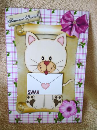 Swak Cute Little Kittie, on a Scroll by Michelle Chivers