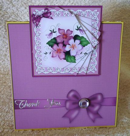 Pretty Viola No-Hole Over the Edge with spiral pyramid by Michelle Chivers