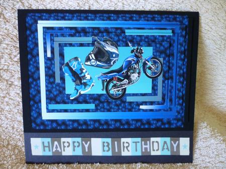 Blue Sports Bike with Extra's Pyramid by Michelle Chivers