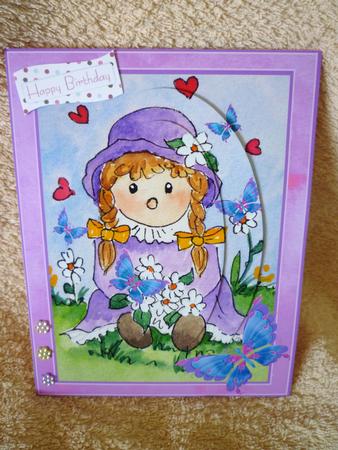 Rag Doll and Butterflies Step by Step Dcoupage Topper by Michelle Chivers