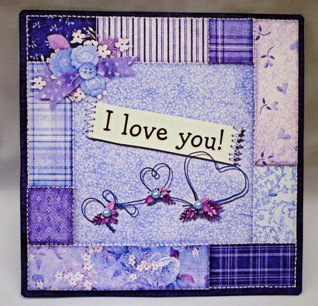Perkle Patchwork Card Front by Michelle Chivers