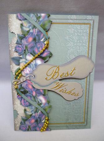 Best Wishes Blue Roses Decoupage Step by Step by Michelle Chivers