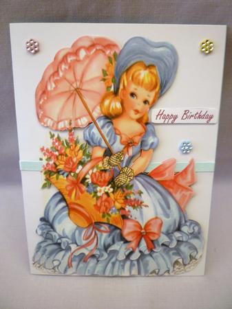A4 Flower Basket -over the Edge Card by Michelle Chivers