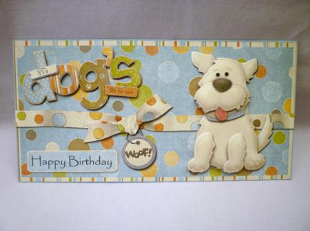 Its a Dogs Life for Sure Dl Card Front by Michelle Chivers