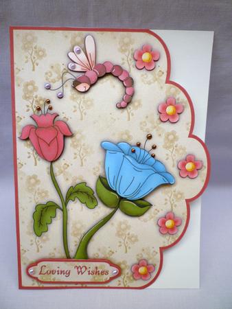 More Dragonflowers! - Scallop Edge Card Front by Michelle Chivers