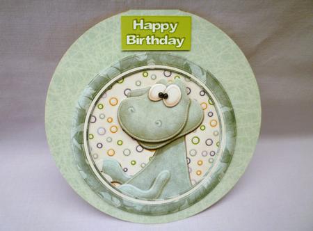 Dinosaur Circle Toppers with Decoupage by Michelle Chivers