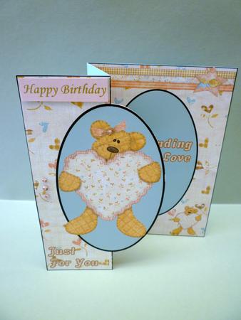 Quilted Bear with Heart by Michelle Chivers