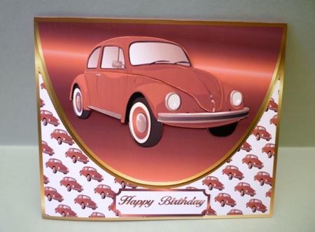 Pink Herbie Envelope Card by Michelle Chivers