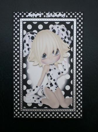 Cute Dalmation Girl Spinner Card by Michelle Chivers