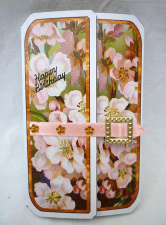 Blossom Square Buckle Gatefold Card by Michelle Chivers