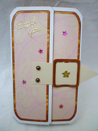 Carnation Vase Square Gatefold Buckle Card by Michelle Chivers