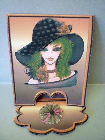 Chic Lady Drop Flap Card by Michelle Chivers