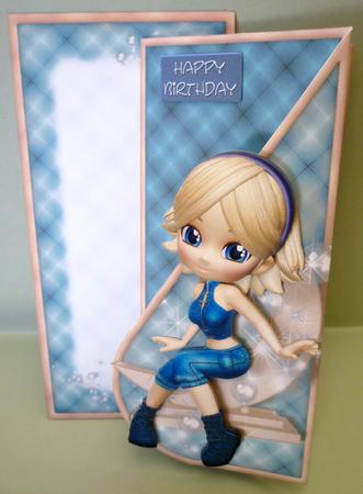 Moon Maiden Teardrop Card Kit in Blue by Michelle Chivers