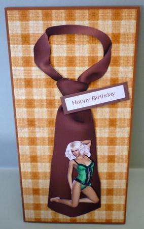 Blonde Pin-up==dl Card by Michelle Chivers