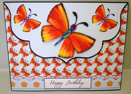 Sunburst Meadow Butterfly Envelope Card by Michelle Chivers