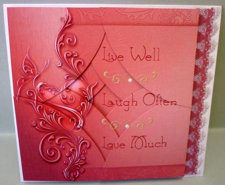 Live Love Laugh Curved Spiral Stacker by Michelle Chivers