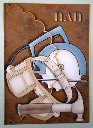 DIY Dad Fathers Day or Birthday Scalloped Edge Envelope Card by Michelle Chivers
