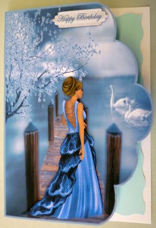 Fantasy Blue Scallop Edge Topper by Michelle Chivers