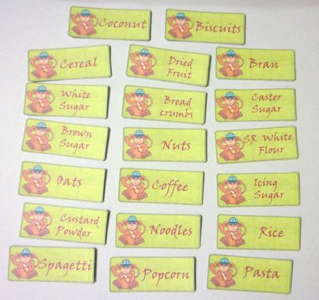 Pantry Labels- Boy Monkey- by Michelle Chivers