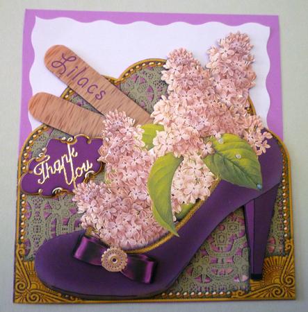 Lilacs Shoes Decoupage Step by Step Sheet by Michelle Chivers