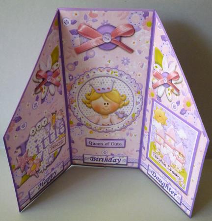 Our Little Princess Queen of Cute Angled Tri Fold Card by Michelle Chivers
