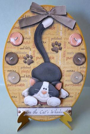 Ready to Pounce Birthday Cat's Whiskers! Oval Plate Sheet by Michelle Chivers