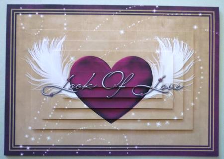 Look of Love Feather Heart Pyramid Sheet by Michelle Chivers