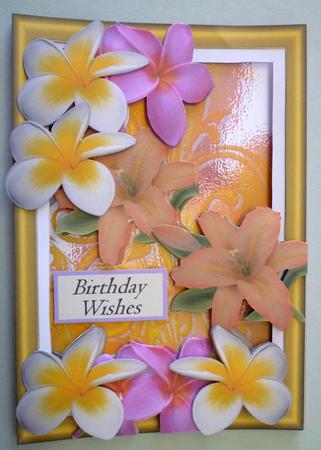 Inside Out Card Frangipanni by Michelle Chivers