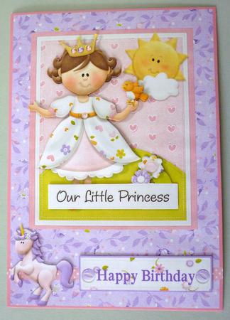 Our Little Princess Decoupage Card by Michelle Chivers