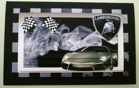 Lamborghini on Smoke Background Pyramid by Michelle Chivers