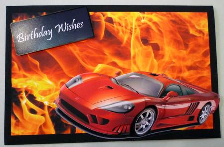 Fire Red Mclaren Decoupage by Michelle Chivers