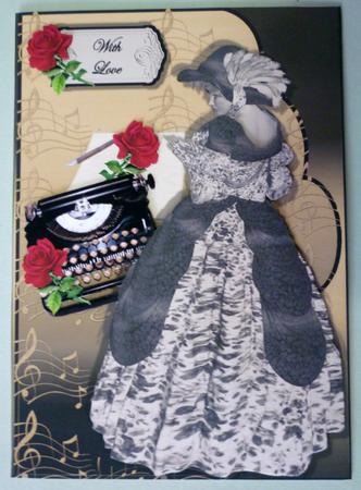 My Fair Lady Vintage Memories Scalloped Edge Card Front by Michelle Chivers