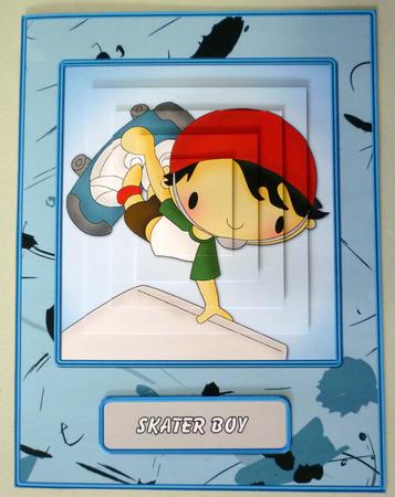 Skater Boy Card Front by Michelle Chivers