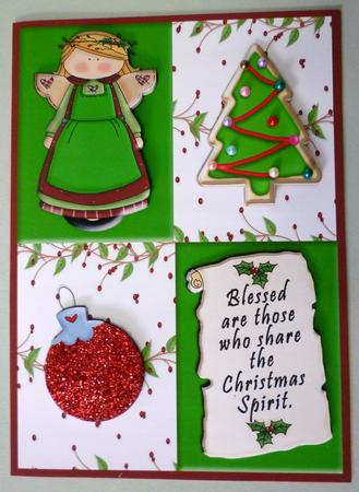Blessed Step by Step Christmas Card Front with Decoupage by Michelle Chivers