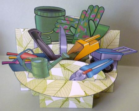 Garden Tools 3D Shelf Card Kit by Michelle Chivers