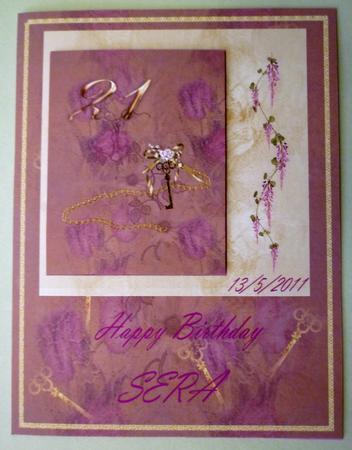 21st Birthday Card by Michelle Chivers