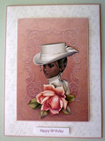 Elegant Lady with Rose by Michelle Chivers