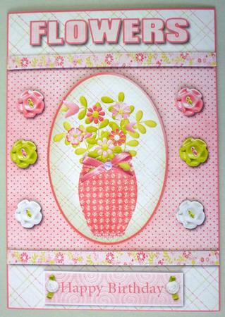 Just for You Flowers in a Vase Card Front by Michelle Chivers