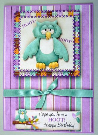 Hope You Have a Hoot! Happy Birthday Card Front by Michelle Chivers