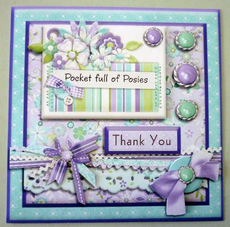 Pocket Full of Posies 6 Various Sentiments Card Front by Michelle Chivers