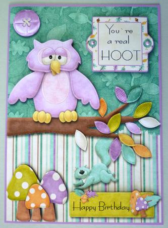 You're a Real Hoot Happy Birthday Card Front by Michelle Chivers