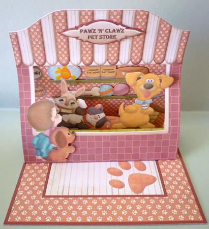 3D Pet Shop Pop Up Window Card Kit by Michelle Chivers
