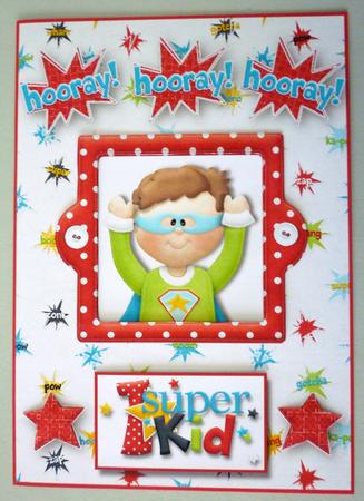 Hooray Hooray Hooray 1 Super Kid Photo Card Front by Michelle Chivers